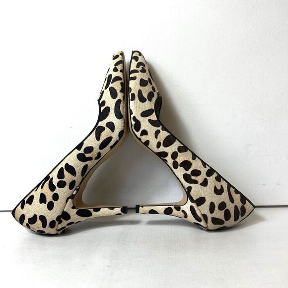 Banana Republic High Heel Pump Womens 10 Cheetah Print Leather Slip On Calf Hair - Picture 6 of 12